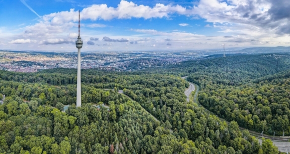 Fernsehturm Stuttgart und Wald