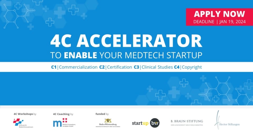 4C Accelerator für MedTech Startups geht in die neue Runde