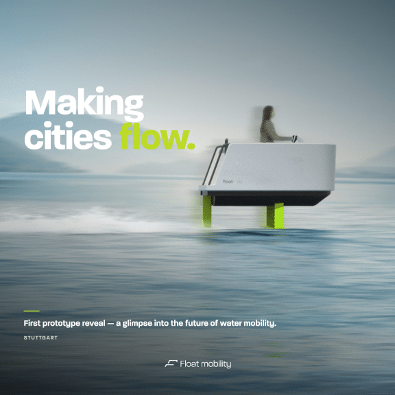 Float Mobility präsentiert erste Plattform für urbane Mobilität auf dem Wasser
